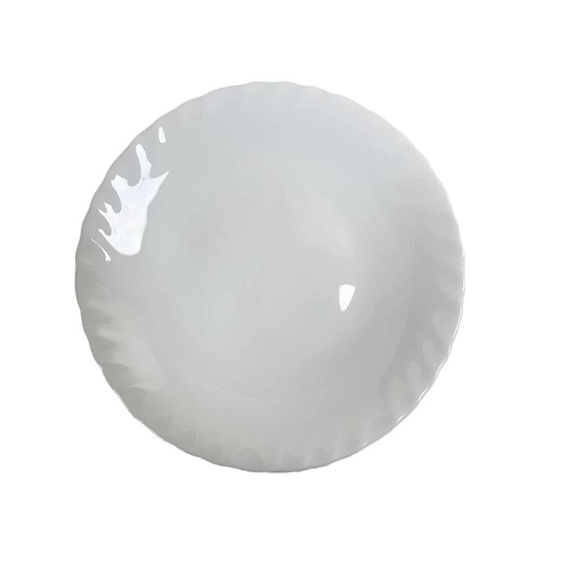 PRIMA 1 PZ PIATTO FRUTTA IN VETRO OPALE LUCIDO ELEGANTE RESISTENTE LAVABILE IN LAVASTOVIGLIE DIAMETRO 20 CM