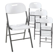 Set di 4 sedie pieghevoli 87 x 46 x 53 cm bianche 03_0009843