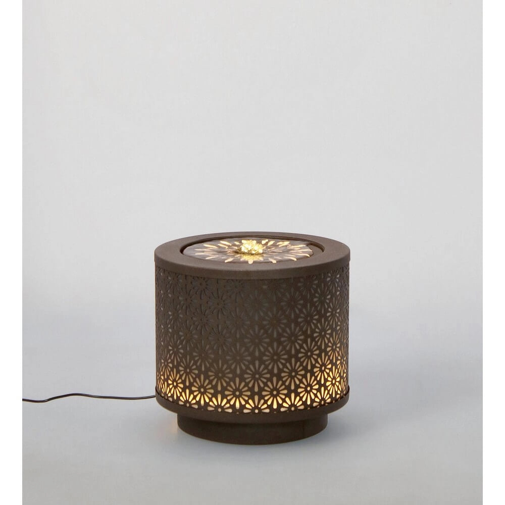 Fontana da Tavolo in Metallo con LED Decorazioni Floreali - ZENITH