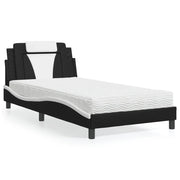 Letto Viana con Materasso Nero e Bianco 100x200 cm in Similpelle 3208780