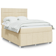 Giroletto a Molle con Materasso Crema 140x200 cm in Tessuto