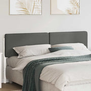 Testiera imbottita-Testiera con Cuscini-Testata Bianco e grigio chiaro 200 cm Pino massello 651381