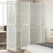 Divisorio Ambienti 6Pannelli Bianco Legno Massello di Paulowniacod mxl 91649
