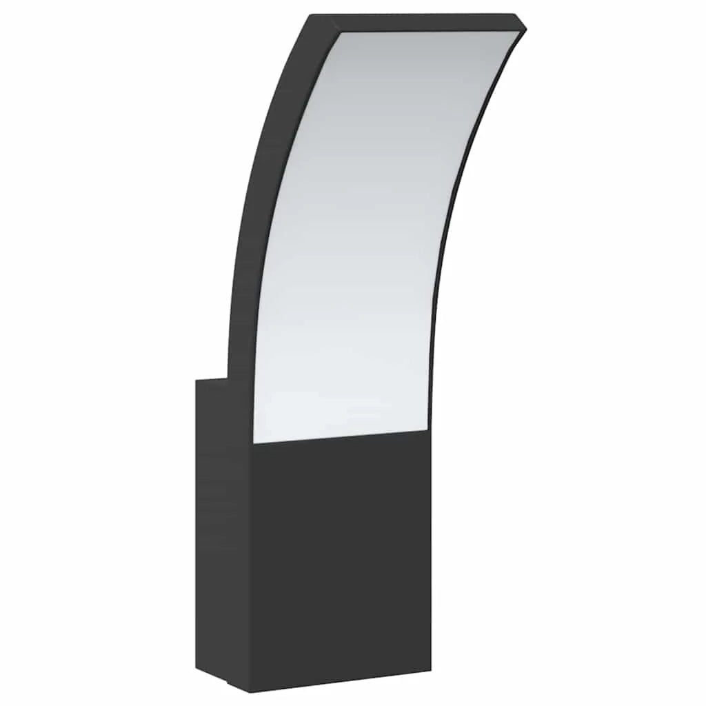 Set di 2 applique LED da esterno resistenti alle intemperie design moderno 7 x 4,5 x 23 cm alluminio nero 02_0056577