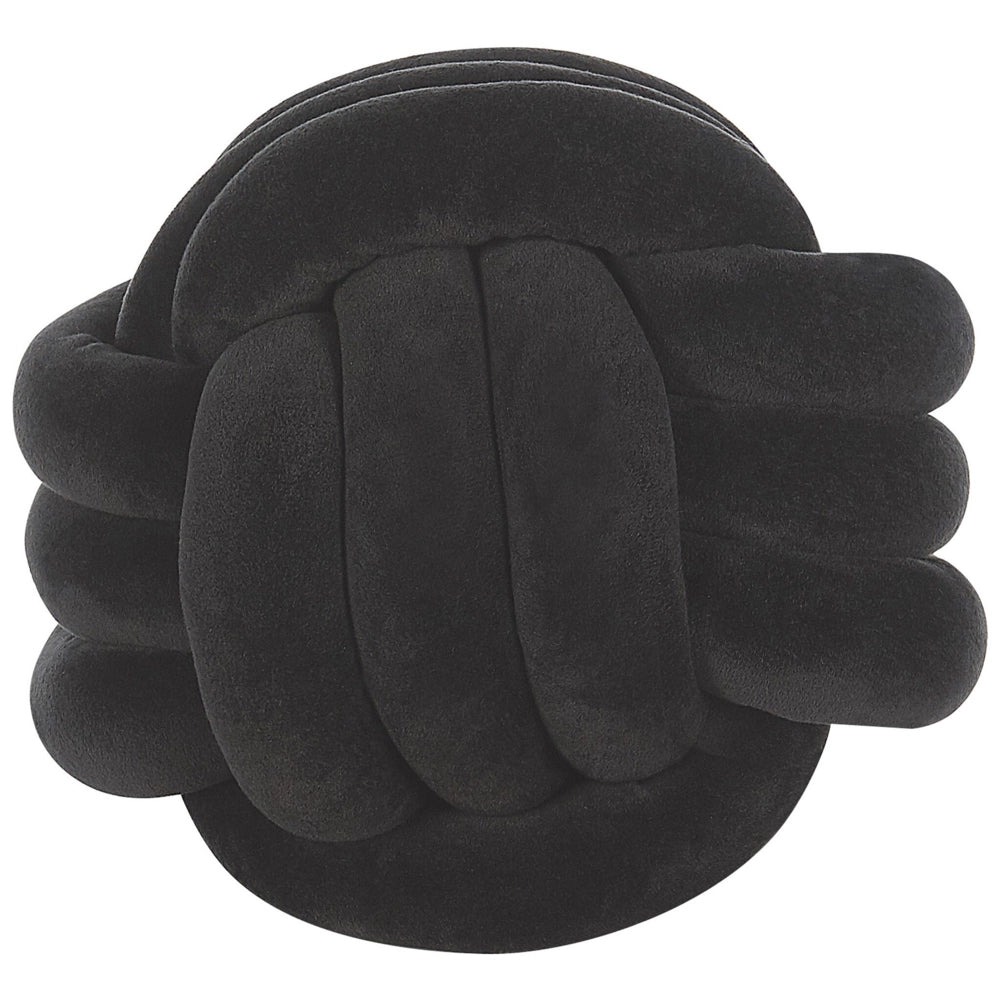 Cuscino Decorativo Cuscino Nodo Velluto Nero 30 x 30 cm Accessori Decorativi