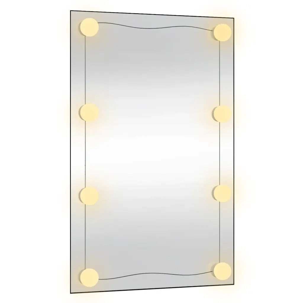 Specchio da Parete con Luci LED 50x80 cm Vetro Rettangolare 3189156