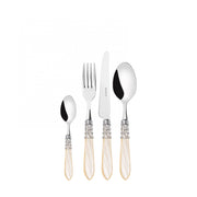 MELODIA Ghiera Cromata, Posate Set 24 Pz, Scatola Compact, Casa