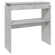 Tavolino Consolle | Tavolo d'Ingresso Grigio Cemento 80x30x80cm Legno Multistrato