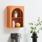 Scaffale da Parete Jäller Design Arcuato 40x30x13 cm Arancione [en.casa]