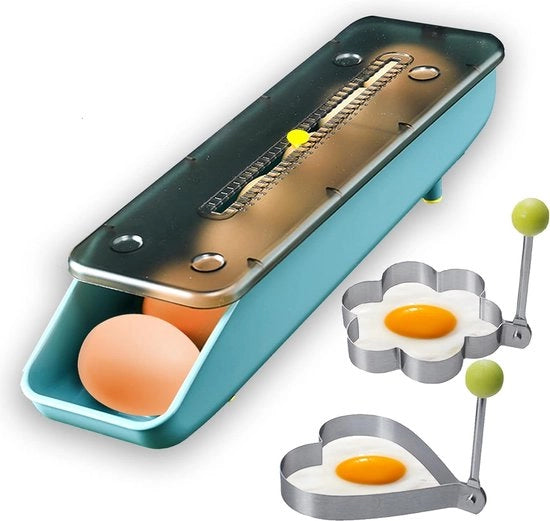 Contenitore per uova per frigorifero Cassa per uova stivocabile - Contenitore per uova automatico con marcatura freschezza in plastica Cassa per uova con 2 forme per uova per la cucina