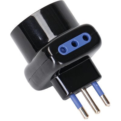 ADATTATORE TRIPLO 10A-10A+SCHUKO AIGOSTAR - NERO 2P+T- 10 pezzi
