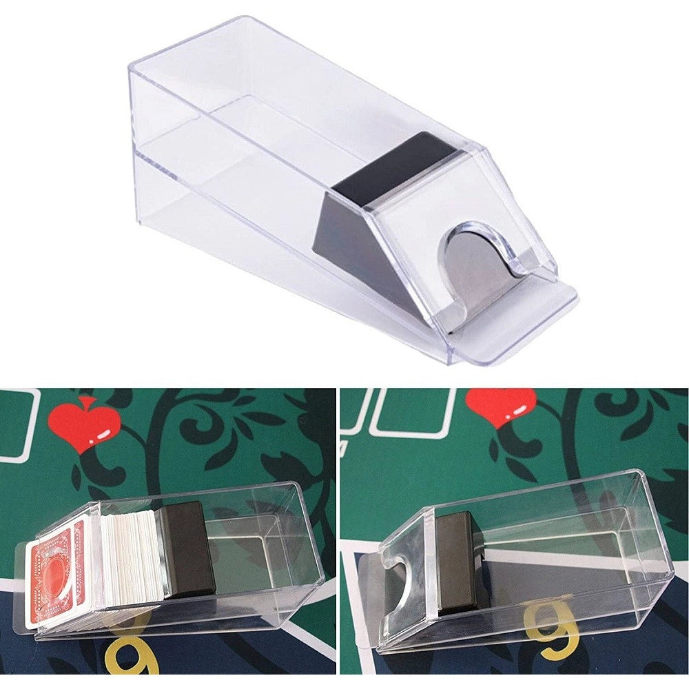 Trade Shop - Mescolatore Di Carte Da Poker Blackjack Distributore Portatile Mescola Per Gioco -
