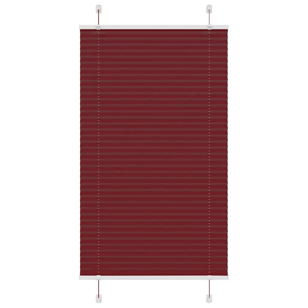 Tenda Plissettata Rosso Bordeaux 80x150 cm Larghezza Tessuto