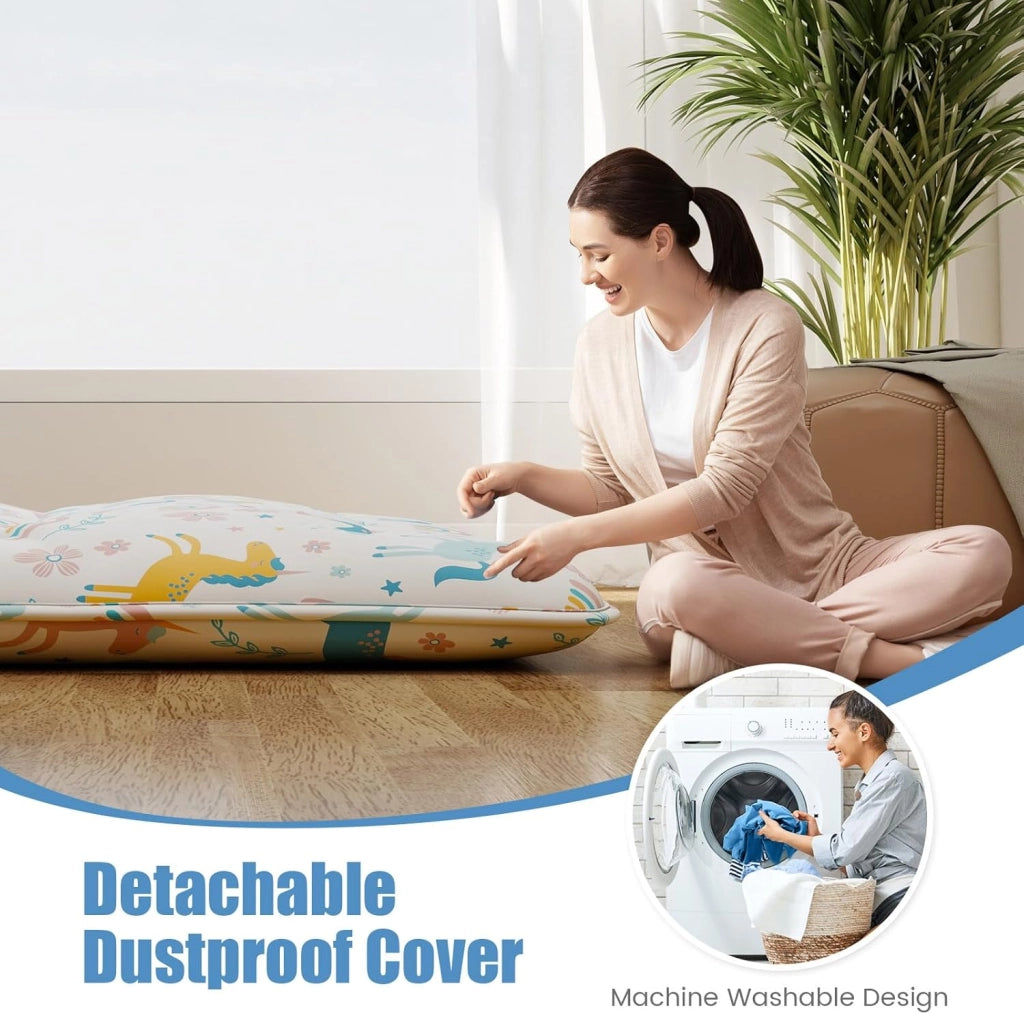Materasso da pavimento 140x200 cm, materasso futon giapponese, tatami pieghevole e portatile, materasso pieghevole con borsa da trasporto e rivestimento rimovibile, materasso per dormire e