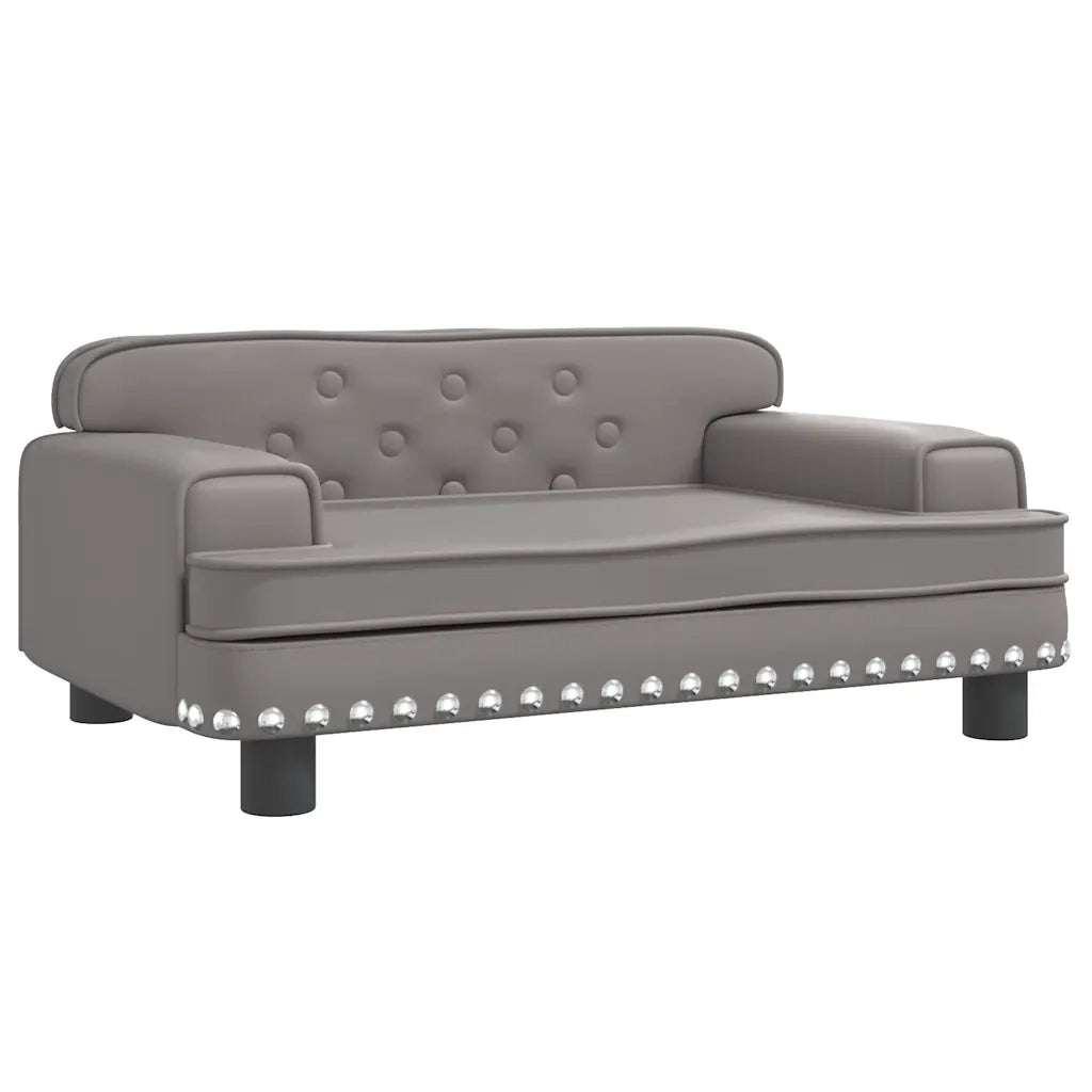 vidaXL Lettino per Cani Grigio 70x45x30 cm in Similpelle