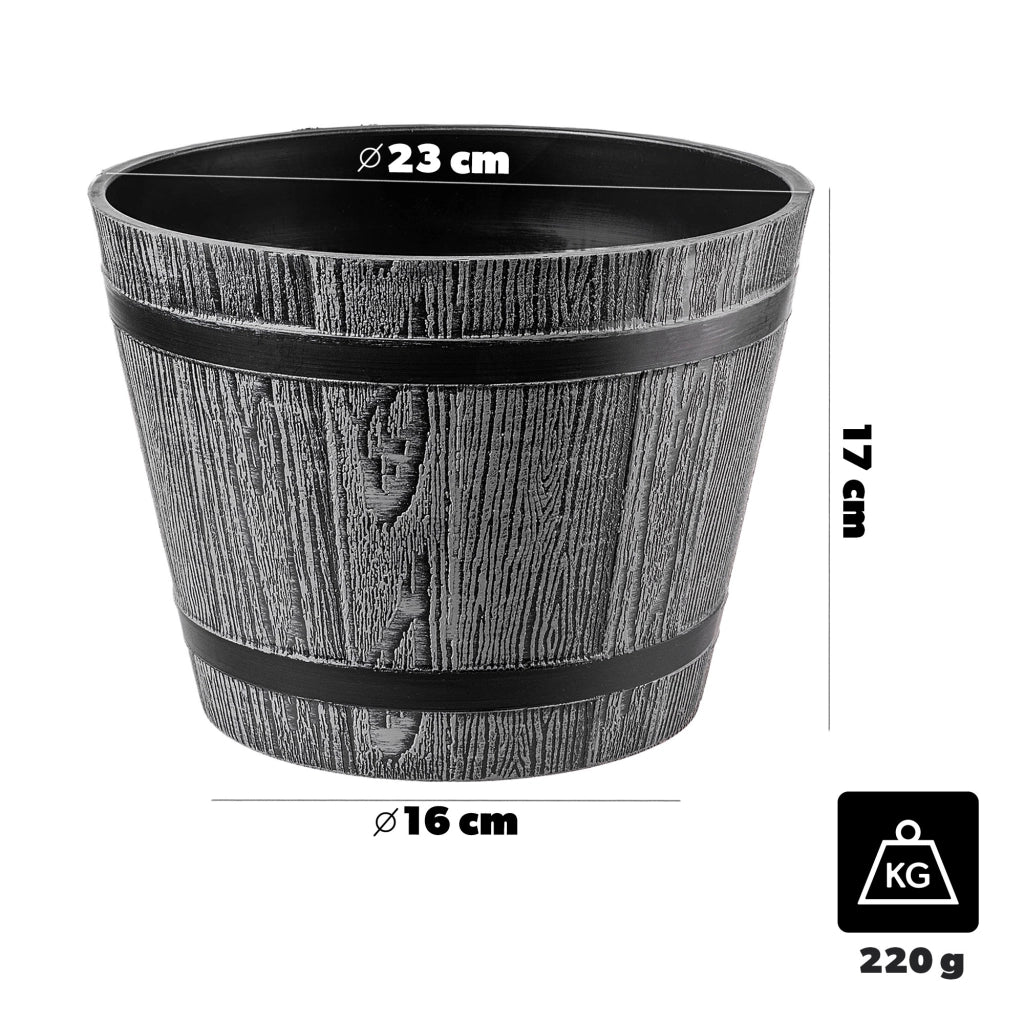 Vaso da fiori KADAX, vaso per fiori, copertura da giardino, rotondo, supporto per fiori in plastica, 23 cm
