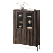 Mobile Espositore Cimino, Vetrina 8 Ripiani, 110x40x160h cm Marrone Noce
