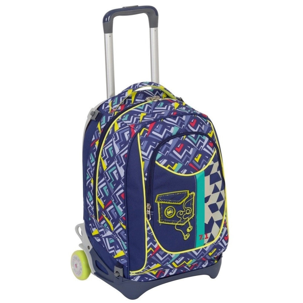 Trade Shop - Zaino Scuola Ragazzi Trolley 3in1 New Jack Widget Con Carrello Rimovibile -
