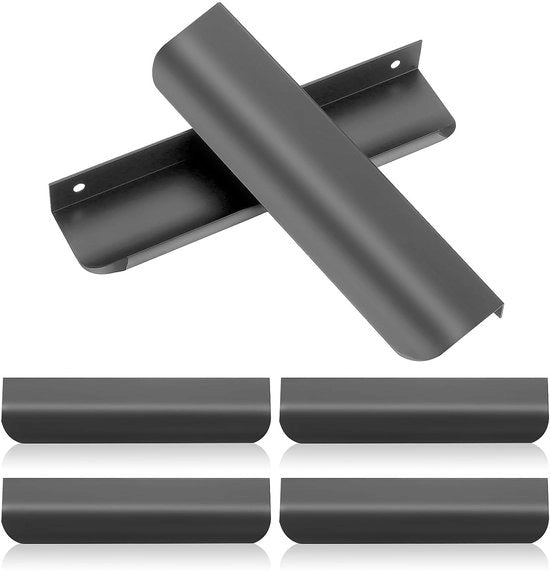 Maniglie per porte scorrevoli in alluminio - 150mm - 6 pezzi grigio - maniglie occultabili