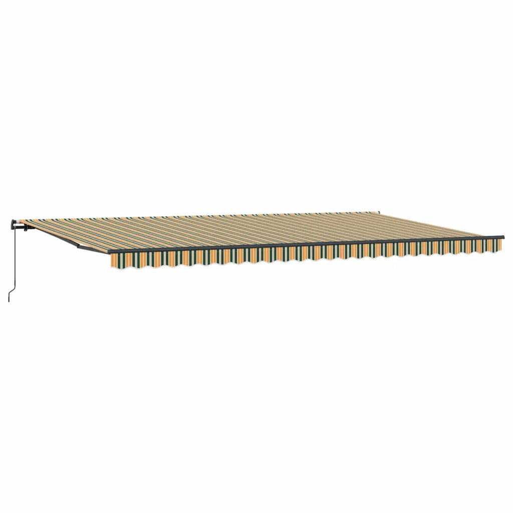 Tenda Retrattile Verde e giallo 600 × 300 cm 3331689