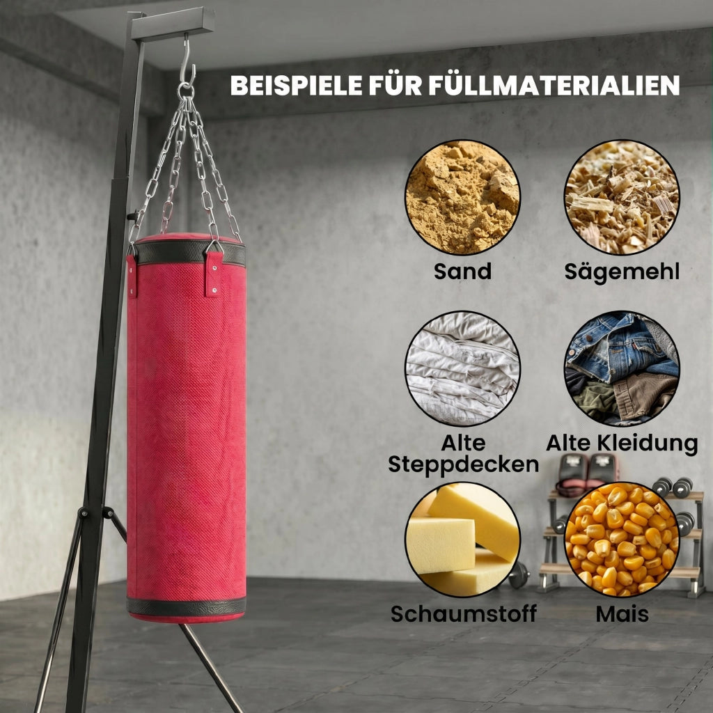 Supporto per Punching Ball Regolabile in Altezza 185-231cm Base Triangolare ¨C zephmum ¨C Nero