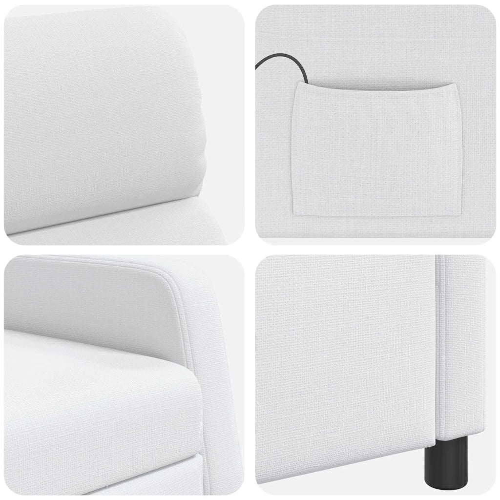 Divano Sedia-Poltrona Massaggiante Bianco Tessuto 793572