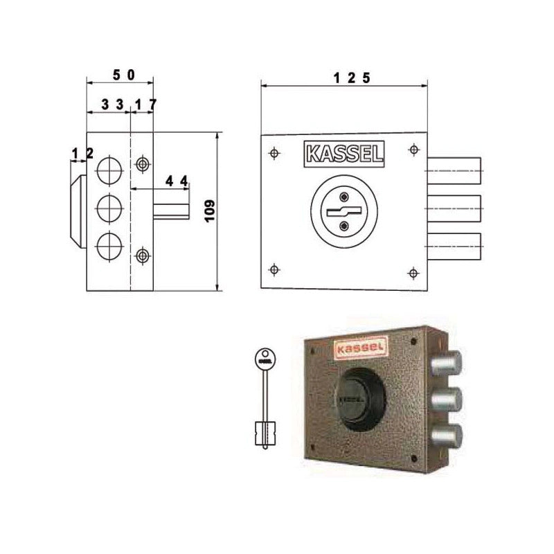 Serratura Sic.Semplice Dx Dm 1001 Kassel