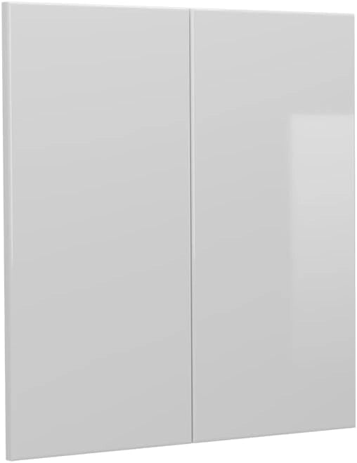 Frontale cucina R-Line, Bianco lucido, 29.6 x 196 cm frontale del mobile per mobile alto estraibile, adatto per armadi da cucina R-Line per un montaggio semplice