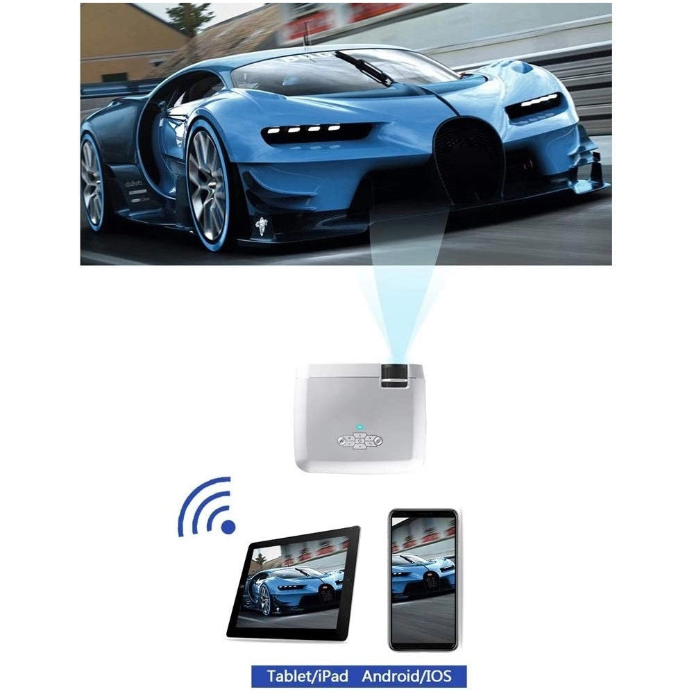 Trade Shop - Proiettore Wifi Led Proiezione 36-150 Pollici 5600 Lumen Usb Hdmi Vga Sd Q-a16b -