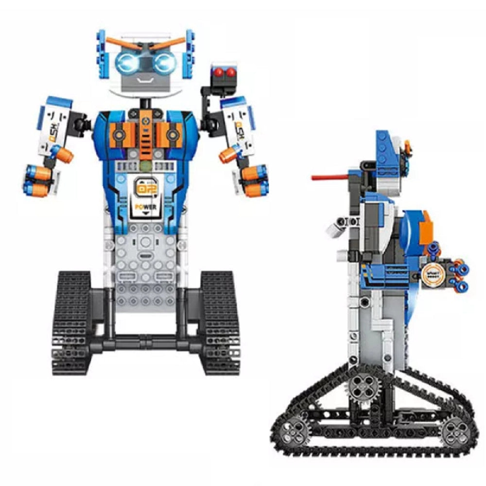 Trade Shop - Robot Telecomandato Set 477 Mattoncini Costruzione Fc9002 Tecnologia Cingolata -