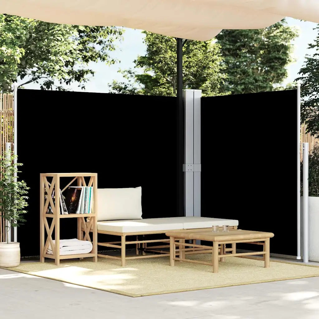 Tenda da Sole Laterale Retrattile Nera 180x600 cm 318000