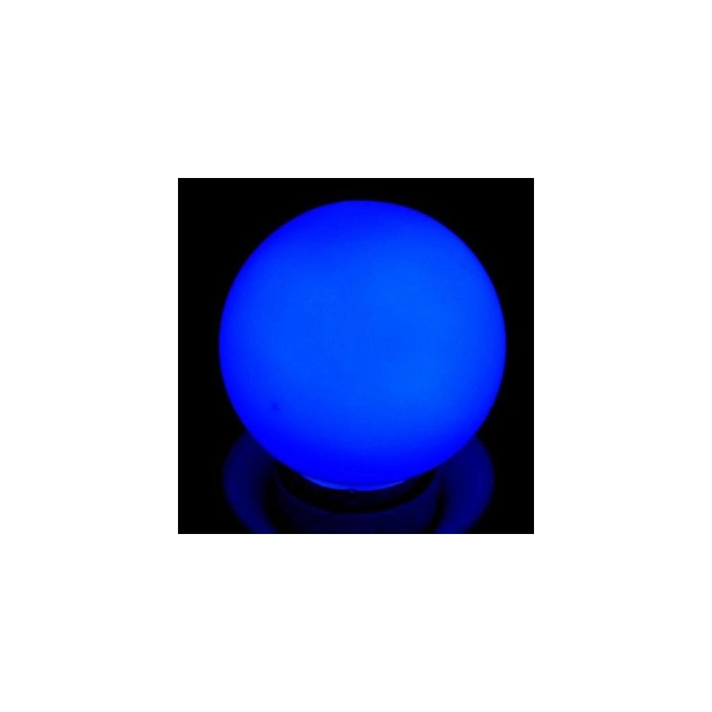 Trade Shop - Lampadina Led Wisdom Miniglobo E27 Da 1w In Colori Freddo Caldo Verde Blu Rosso - -blu      -
