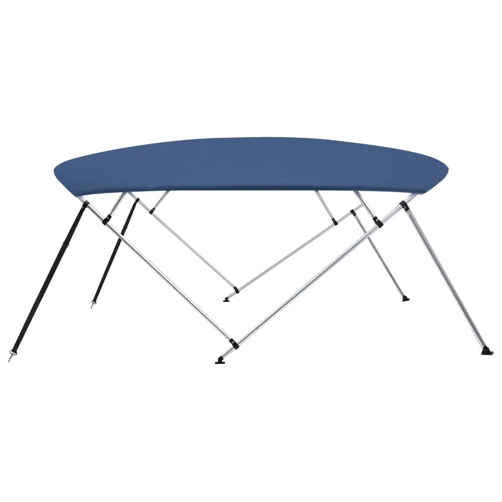 Bimini di Prua Tendalino a 4 Archi-Tenda da Sole per Bimini di Prua Blu 243x(230-244)x137 cm