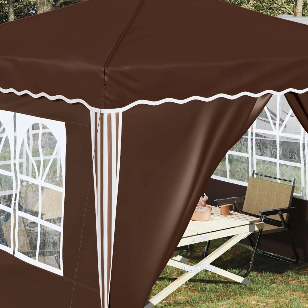 Tenda per feste a pop-up-Gazebo Marrone 288 x 288 x 245 cm 406720