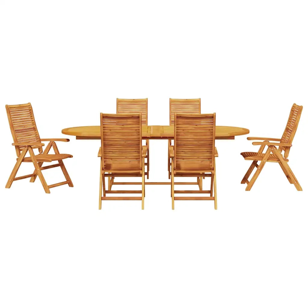 Set da Pranzo per Giardino 7 pcs Marrone