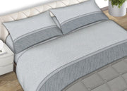 Completo Lenzuola Letto 100% Cotone Made Italy Disegno Borbon25 CN - Singolo - Grigio