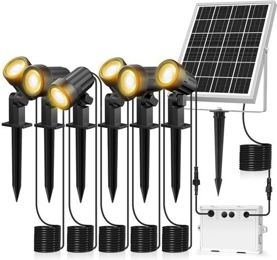 Illuminazione Solare per Giardino - 6 Pezzi - Bianco Caldo