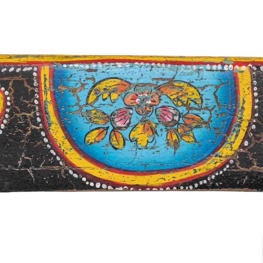 Sgabello in legno a forma di elefante multicolore 56x21x40 cm
