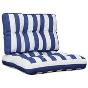 Cuscini per Pallet 2 pz Strisce Blu e Bianche in Tessutocod mxl 71619