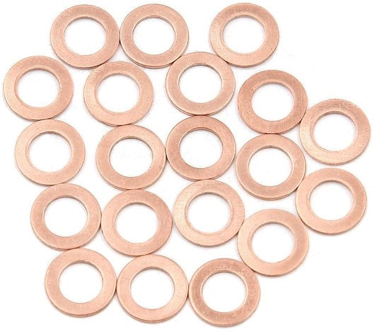Set di 20 anelli di sigillazione in rame con diametro interno di 8 mm