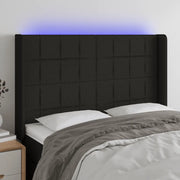 Testiera a LED-Testata con LED Nera 147x16x118/128 cm in Tessuto 821521