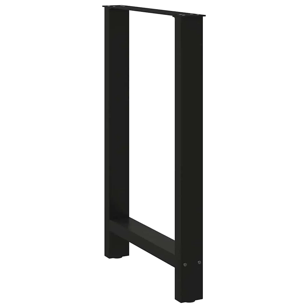 Set di 2 gambe quadrate regolabili per tavolo da bar 60 x 90 cm design moderno acciaio nero 02_0057572