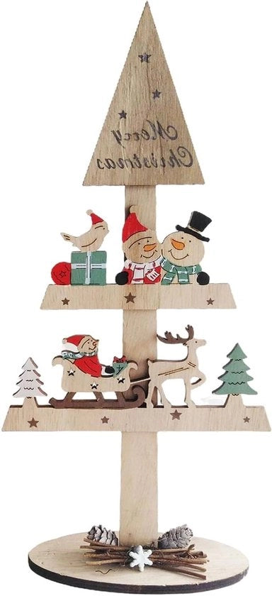 Mini albero di Natale in legno Artificiale - Decorazione per tavola per Natale Arredamento per feste