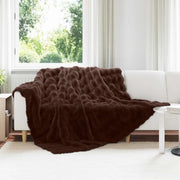 Coperta antiscivolo in finta di coniglio Olite 4 pcs Cammello