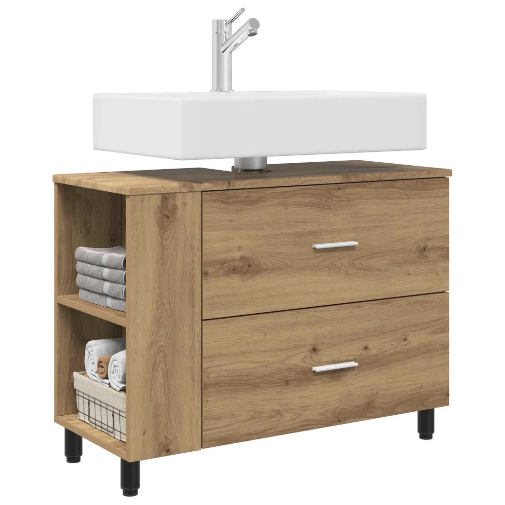 Mobiletto da bagno Rovere Artigianale 80 x 35 x 60 cm 889394