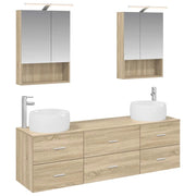 Set di mobili per il bagno 5 pcs Rovere Sonoma 3407001