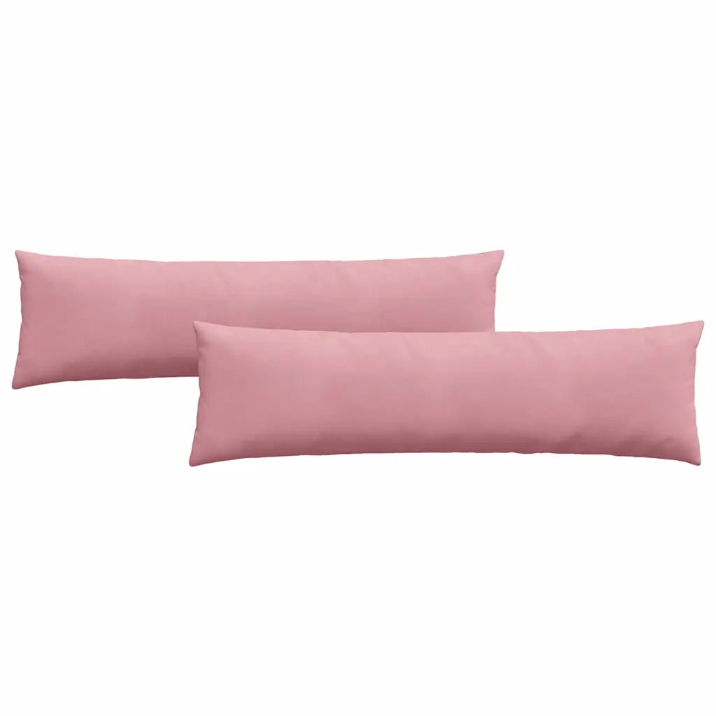 Cuscini da Divano 2 pz | Cuscini per sedie Rosa 145 x 40 cm Tessuto in Cords