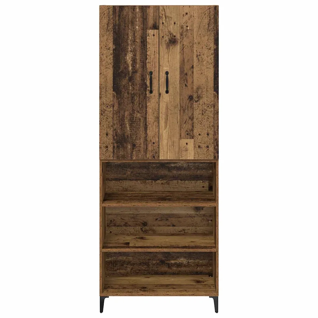 Credenza | Madia | Buffet da pranzo | Armadio da pranzo Legno vecchio 69,5 x 34 x 180 cm Legno multistrato