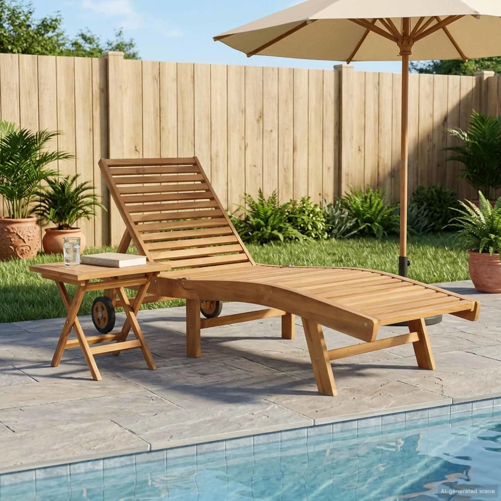 2 pz Lettino Prendisole | Sdraio da giardino | Lettino da sole Marrone Legno di teak solido