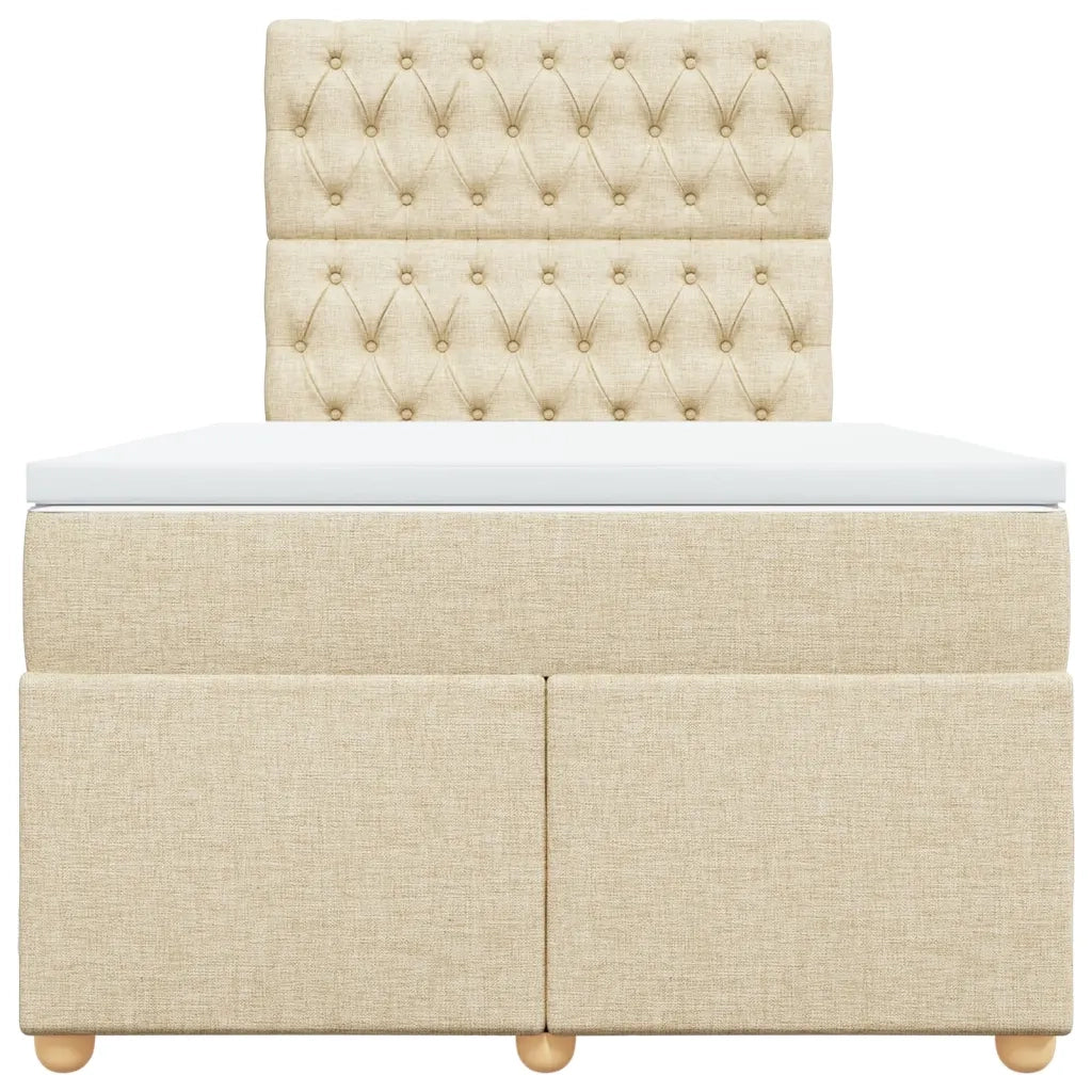 Giroletto a Molle con Materasso Crema 120x190 cm in Tessuto 3293531